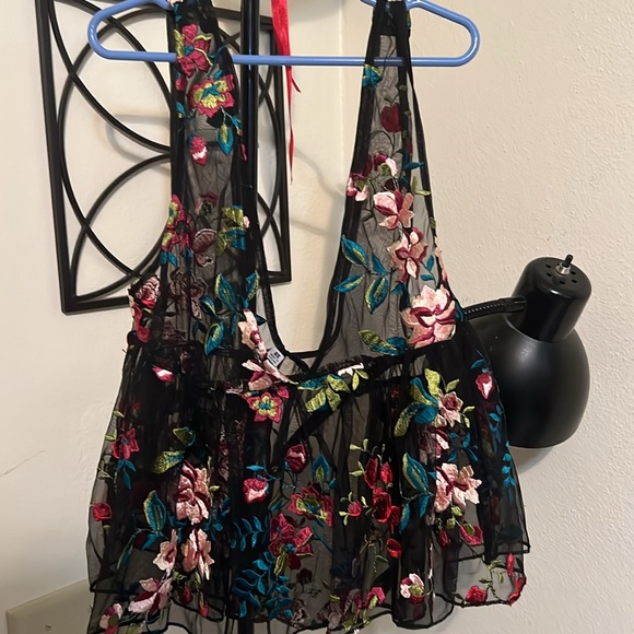 ecote’ babydoll sheer black top size xs. Beautiful design, perfect condition - Picture 4 of 8